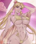 1girl 1girl alluring arttoru athletic_female big_breasts bikini dragk female_abs fit_female hourglass_figure sailor_moon solo_female solo_focus standing usagi_tsukino