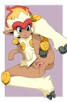  1girl animal_ears anus ass barefoot feet furry infernape nipples nude pokemon pokemon_furry pussy smile solo spread_legs spread_pussy tail tamagoro tamagoroo_(funifuni_labo) toes uncensored 