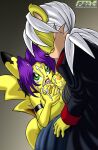  1boy 1girl arm_band black_uniform crossover cum cum_in_hair cum_in_mouth cum_on_body cum_on_breasts cum_on_face cum_on_upper_body fellatio female_anthro_pikachu green_eyes hedgehog hetero hetero_couple hetero_sex heterosexual male/female mobius_unleashed nipples oc oral paizufella palcomix pikachu pokemon pokepornlive purple_hair robes sega sonic_the_hedgehog sonic_the_hedgehog_(series) 