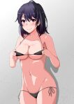  1girl alluring big_breasts bikini black_hair konoyan purple_eyes silf yahari_ore_no_seishun_lovecome_wa_machigatteiru. yukinoshita_haruno 