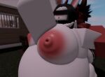  1boy 1girl 2600 cumflation hyper_belly hyper_breasts hyper_penis hyper_stomach_bulge meat_(artist) roblox stomach_bulge 