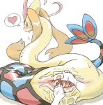  alternate_color blush furry harami_(artist) milotic nintendo pokemon pussy saliva tongue 