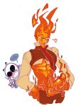  2010s 2015 2boys 2d 2d_(artwork) animated_skeleton digital_media_(artwork) duo elemental_creature elemental_humanoid fire_elemental grabbing_own_penis grillby grillsans hand_on_hip humanoid ladybumtickler male male_focus male_only monster monster_boy orange_body penis penis_out sans sans_(undertale) sansby shirt_up skeleton sniggysmut solo_focus third-party_source undead undertale undertale_(series) video_game_character video_games white_background 