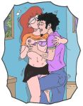  bra bra_down breast_grab breasts daria daria_morgendorffer glasses karstens leg_lift shirt_up trent_lane 