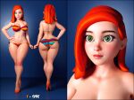 1girl 3d 3d_(artwork) aged_up ass athletic athletic_female ben_10 ben_10:_alien_force ben_10:_ultimate_alien big_ass big_breasts bikini blush bottom_heavy breasts cartoon_network cleavage curvaceous curvy curvy_figure dat_ass digital_media_(artwork) eyebrows eyelashes eyes female female_only fit fit_female green_eyes gwen_tennyson hair high_heels hips hourglass_figure huge_breasts human legs light-skinned_female light_skin lips looking_at_viewer mature mature_female medium_hair multicolored_bikini multicolored_swimsuit navel orange_hair shoes side-tie_bikini swimsuit thick thick_legs thick_thighs thighs top_heavy top_heavy_breasts topless upper_body urqqurqq voluptuous voluptuous_female waist wide_hips