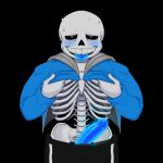  1:1 1:1_aspect_ratio 1boy 2020 2020s 2d 2d_(artwork) abosinsin alternate_version_available animated_skeleton bad_id bad_twitter_id bald black_background blue_hoodie blue_jacket blue_penis blue_tongue blush dark_background digital_media_(artwork) ectopenis ectoplasm erection flashing foreskin foreskin_folds heart-shaped_pupils heart_eyes hooded_jacket hoodie hoodie_lift humanoid humanoid_penis inactive_account intact jacket lifting_shirt male male_only monster monster_boy penis penis_out retracted_foreskin sans sans_(undertale) shirt_lift shirt_up skeleton smooth_penis solo_male sweat sweating tongue tongue_out uncut undead undertale undertale_(series) video_game_character video_games 