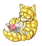  blush cum cum_in_pussy cum_inside disembodied_penis female hetero male penis plain_background pokemon pussy pussy_juice sandshrew tranquilmyst white_background yellow_body 