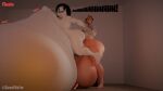 3d boxcera_(sunninsfw) cumflation futanari hyper_belly no_nut_november sunninsfw sunny_(sunninsfw)