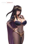  1girl 1girl 1girl alluring big_breasts black_hair dakkalot female_only fire_emblem fire_emblem_awakening long_hair nintendo purple_eyes solo_female solo_focus tharja tharja_(fire_emblem) thick_thighs 