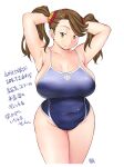 1girl big_breasts breasts brown_eyes brown_hair female_focus gundam gundam_build_fighters gundam_build_fighters_try long_hair sazaki_kaoruko shoumaru_(gadget_box) solo_female tagme teen