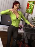  bra clothes computer desk glasses sydgrl3d 