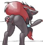 anus blue_eyes butt creatures_(company) female fox furry game_freak gen_5_pokemon looking_at_viewer nintendo nude pokemon pokemon_(anime) pokemon_(creature) pokemon_(game) pokemon_(species) pussy solo tediousramen video_games zoroark