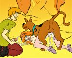 akabur all_fours bent_over bestiality cum daphne_blake erect_penis scooby scooby-doo shaggy shaggy_rogers stockings thighs vaginal zoophilia