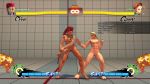  2girls 3d 3d_(artwork) cammy_white crimson_viper fighting_stance nude_female screen_capture street_fighter_iv 