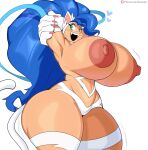 1girl armpits big_breasts blue_hair breasts capcom cat_ears cat_tail darkstalkers fangs felicia felicia_(darkstalkers) female_focus female_only green_eyes heart high_res jinu long_hair looking_at_viewer mature mature_female navel nipples open_mouth open_smile paws sexy sexy_armpits sexy_body sexy_breasts sharp_teeth simple_background smelly_armpits smile solo_female solo_focus sweat sweatdrop tagme thick_thighs video_game_character video_game_franchise voluptuous white_background wide_hips