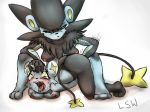  anthro feline female furry lopsidedworld luxray pokemon shinx 