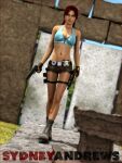 braided_hair breasts gun lara_croft sunglasses sydgrl3d tomb_raider