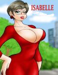 1girl big_breasts bitch cougar free glasses hot isabelle_(boudartmoreau) isabelle_cartoons_truestory_toons married_woman mature_female red_dress slut whore