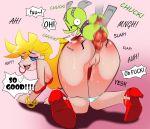  ahegao anal chuck_(psg) doggy_position female male/female panty_&amp;_stocking_with_garterbelt panty_(psg) panty_anarchy sex_face tbone111_(artist) tongue tongue_out 