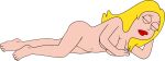  american_dad blonde_hair francine_smith lying nude simple_coloring sleeping 