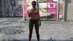  3d backstreet dark-skinned_female dark_hair dark_skin dildo glasses looking_at_viewer pink_dildo spodvohomg strap-on strap-on street 