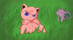  anthrofied anus big_breasts blue_eyes blush breasts female grass hair_tuft jigglypuff lying navel nidoran nintendo nude on_back pokemon pokã©mon puffy_nipples pussy seductive sitting spread_legs spreading timoteihiv video_games 