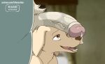 2boys anthro beastars bikomation cum dog furry gif jack_(beastars) legoshi_(beastars) licking licking_cum licking_penis male male/male male_only nude one_eye_closed open_mouth penis penis_on_head sex tongue tongue_out wolf yaoi