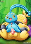 1female 1male anthro bbmbbf blue_skin cum cum_in_pussy cum_inside furry makuhita manaphy nintendo palcomix penis penis_in_pussy pokemon pokepornlive smile vaginal yellow_skin