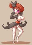 1girl breasts large_breasts lips meloetta nintendo nipples no_bra no_panties pokemon pokemon_(game) pokemon_black_and_white pokemon_bw pussy red_hair solo zanthia