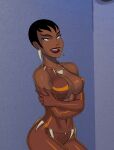  1girl african african_female big_breasts black_female black_hair breasts comic_book_character dark-skinned_female dark_skin female_focus high_res lipstick mari_jiwe_mccabe mature mature_female patreon patreon_paid patreon_reward short_hair solo_female something_unlimited sunsetriders7 superheroine tagme vixen_(dc) 