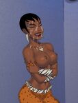  1girl 1girl african african_female big_breasts black_female black_hair breasts comic_book_character dark-skinned_female dark_skin female_focus high_res lipstick mari_jiwe_mccabe mature mature_female patreon patreon_paid patreon_reward short_hair solo_female something_unlimited sunsetriders7 superheroine tagme vixen_(dc) 