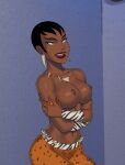  1girl african african_female big_breasts black_female black_hair breasts comic_book_character dark-skinned_female dark_skin female_focus high_res lipstick mari_jiwe_mccabe mature mature_female patreon patreon_paid patreon_reward short_hair solo_female something_unlimited sunsetriders7 superheroine tagme vixen_(dc) 