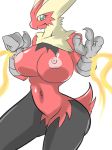  2010s 2013 3_fingers anthro ass avian big_breasts black_feathers blaziken blaziken_(pokemon) breasts bursyamo_(pokemon) chicken claws creatures_(company) female_only fire game_freak gen_3_pokemon green_eyes hair huge_breasts looking_at_viewer mega_blaziken mega_evolution multicolored_fur navel nintendo nipples plain_background pokemon pokemon_(anime) pokemon_(creature) pokemon_(game) pokemon_(species) pokemon_rse pokemon_ruby_sapphire_&amp;_emerald pokemorph pose red_feathers solo sya talons video_games white_background wide_hips yellow_sclera 