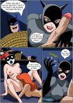 batman batman_(series) catwoman dc_comics dcau harley_quinn justice_hentai_2_comic justicehentai.com palcomix poison_ivy