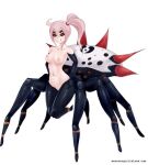 6_eyes adeline_de_la_tolie monster_girl monster_girl_island pink_hair red_eyes spider spider_girl tongue_out unknown_artist