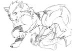  animal arcanine beastiality canine canine_penis fellatio feral greyscale human illuminatii interspecies knot lying masturbation monochrome on_back oral penis pokemon pokephilia simple_background tongue tongue_out white_background 