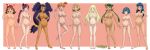  6+girls 9girls barefoot big_belly big_breasts breasts censored chloe_(pokemon) dark_nipples dawn_(pokemon) erect_nipples feet female_only gym_leader iris_(pokemon) kasumi_(pokemon) koharu_(pokemon) lana_(pokemon) light_skin lillie_(pokemon) long_blonde_hair looking_at_viewer mallow_(pokemon) may_(pokemon) multiple_girls multiple_pregnancies navel nintendo nonuple_pregnancy nude nude_female pokemon pokemon_bw pokemon_dppt pokemon_rgby pokemon_rse pokemon_sm pokemon_xy pokeninpu pregnant pregnant_dark-skinned_female pussy serena_(pokemon) short_blue_hair swollen_pussy tan_skin toes trial_captain 