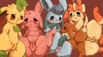 eevee espeon glaceon leafeon pokemon porkyman sylveon