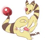  1boy ampharos electric_type_pokemon erect_penis maim penis pokemon porkyman 