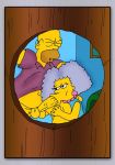 homer_simpson selma_bouvier tagme the_simpsons yaoinami yellow_skin