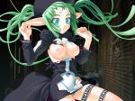  800x600 demonbane green_hair kishin_houkou_demonbane pointy_ears 