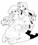  :&lt; ayase_yue crossover futanari huge_penis kurorin mahou_sensei_negima! monochrome negima patchouli_knowledge penis thighhighs touhou yue_ayase 