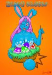  azumaril azumarill easter orange_background pokemon 