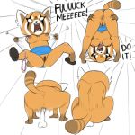 aggressive_retsuko angry_sex anus ass balls breasts juicydemon panties penis presenting pussy red_panda retsuko rough_sex sex