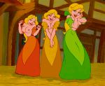 animated beauty_and_the_beast bimbettes claudia_(beauty_and_the_beast) disney dizzney gif laura_(beauty_and_the_beast) paula_(beauty_and_the_beast) triplets