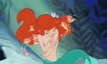  1girl animated asd breasts disney dizzney edit gif mermaid nipples princess_ariel seahorse the_little_mermaid topless topless_female 