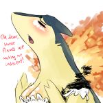 blush blush_(artist) breasts cleavage female maid maid_uniform nintendo pokemon typhlosion video_games