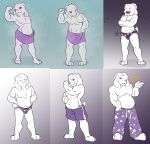 1boy 2018 2d aged_up anthro anthro_only arms_crossed asriel_dreemurr biceps blue_background boss_monster bottomwear briefs caprine chubby chubby_male closed_eyes commission crossed_arms digital_media flexing full_body furry furry_male goat goat_boy goat_horns gradient_background hands_on_hips hands_on_own_hips horns male male_anthro male_only melle-d monster monster_boy multiple_views open_mouth pants purple_background purple_eyes purple_pants purple_shorts purple_towel purple_underwear shorts slightly_chubby smile smiling solo_male standing star_print tail tail_tuft topless topless_anthro topless_male towel towel_around_waist undertale undertale_(series) underwear video_game_character video_games wet wet_fur white_fur