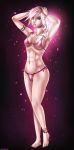 big_breasts bikini blue_eyes breasts final_fantasy final_fantasy_xiii hair lightning_farron pink_hair shadman solo swimsuit