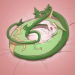 bed female masturbation pokemon pokã©mon pussy serperior snake sweat tentacles vine_whip